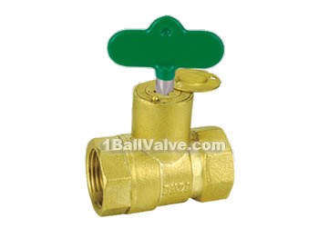 Brass ball valve with lock